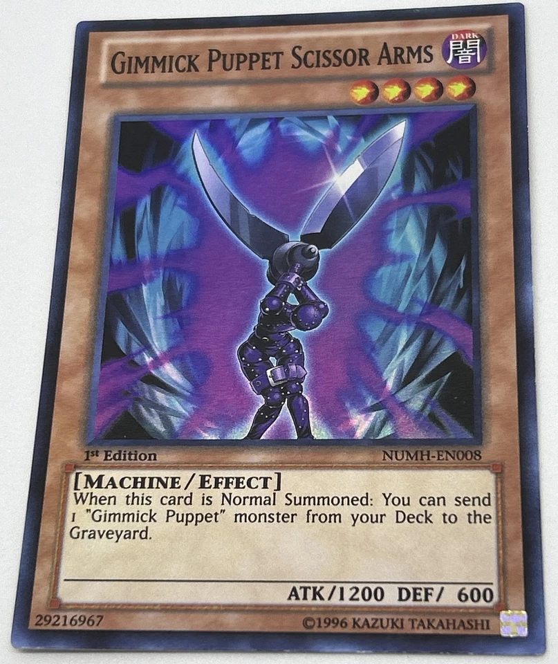 Yugioh Gimmick Puppet Scissor Arms NUMH-EN008 1st Edition Super Rare - Image 1 of 1