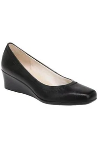 LifeStride Groovy Wedge Pumps Black Cowgirl - Picture 1 of 3