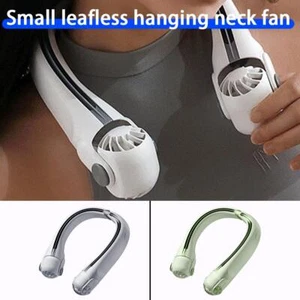 Small Leafless Hanging Neck Fan TYPE-C Outdoor Small PortableFan' Turbo Z4G T3Q9 - Picture 1 of 13