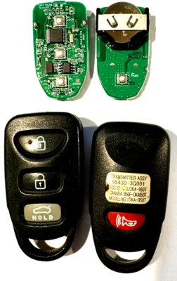 2 x OEM 2011-2014 HYUNDAI SONATA MANDO A DISTANCIA SIN LLAVE LLAVERO 954303Q001 OSLOKA-950T Foto 1 de 4