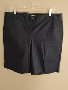 Size 12 J. Crew Navy Stretch Summer Weight Chino Shorts Women - Picture 1 of 5