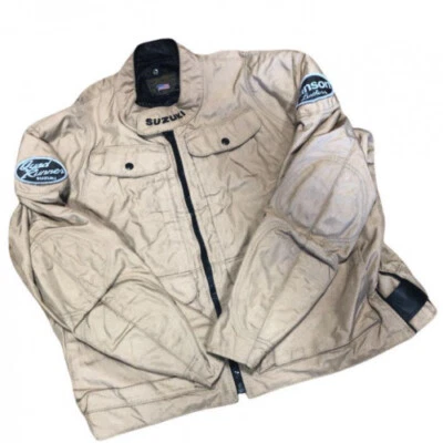 VANSON × SUZUKI Motorcycle Jacket Size:2XL Nylon,Leather VG limited From JAPAN - Image 1 of 4