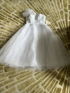 LT Lanting Bride White Tea Length Lace & Wedding Dress Size Small New with Tags - Picture 1 of 4