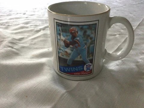 Kirby Puckett Vintage Baseball Card Coffee Mug Topps Rookie Cover