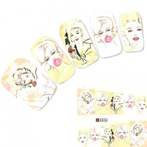 Nagel Sticker Aufkleber Marilyn Monroe Nail Art Nägel Fuß Water Decal - Picture 1 of 2