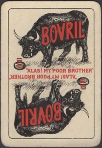 Tarjetas de juego antiguas antiguas antiguas anchas * BOVRIL * Publicidad BULL STEER K - Imagen 1 de 3