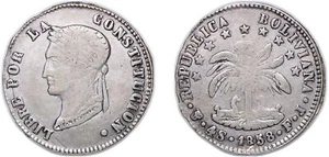 Bolivia 1858 4 Soles Silver 667 XF - Picture 1 of 1