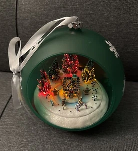Mr Christmas Animated Fiber Optic Musical Jumbo Ball Ornament 6.5" Gingerbread - Picture 1 of 7