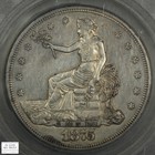 1875 S Trade Silver Dollar $1 - Cleaned