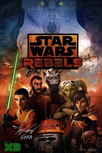 Star Wars Rebels 8x12 Photo Cast x4 Signed Sircar, Prinze Jr. +2 JSA Cert Auto - Picture 1 of 3