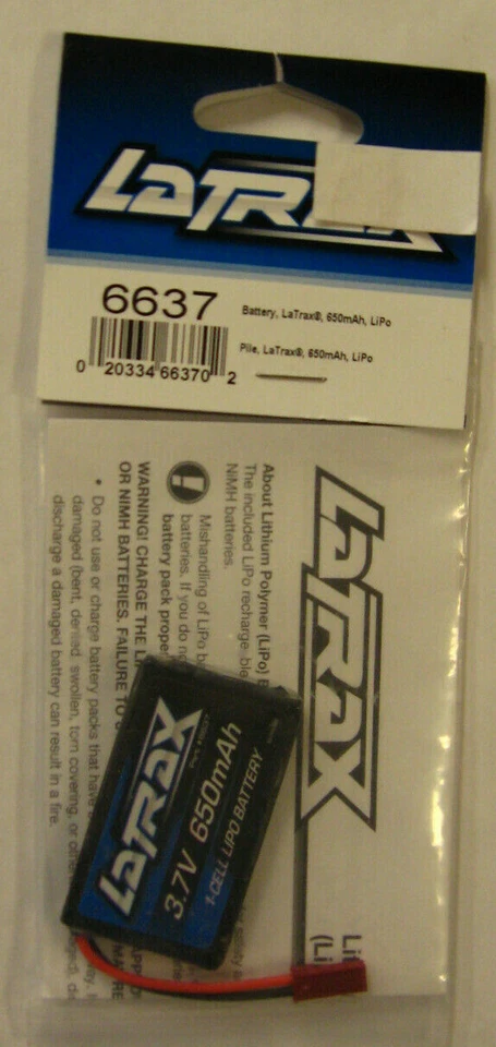 Traxxas 6637 Battery LaTrax 650mah Lipo Alias