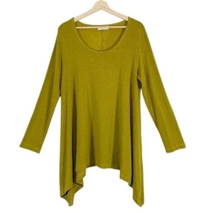 Bryn Walker Womens Chase Long Sleeve Scoop Tunic Top chartreuse Size Small - Picture 1 of 8