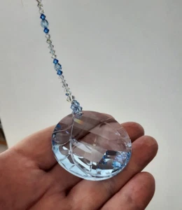 Swarovski Water Blue Window Ornament made into a Suncatcher with 100% Swarovski - Picture 1 of 10