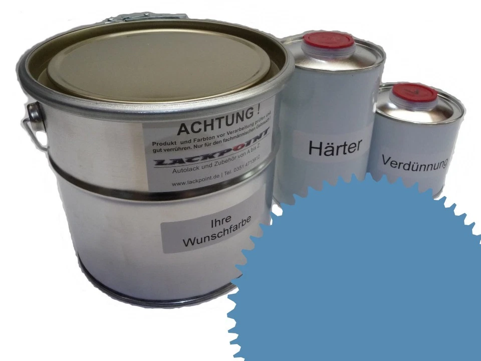 3,5 Liter Set 2K Autolack RAL 5024 Pastellblau Acryl Glänzend Lackpoint UNI ! - Bild 1 von 1