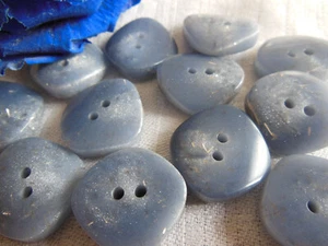 Lot 6 boutons vintage bleu /gri sscintillant paillette diamètre: 1,9 cm  ref 586 - Imagen 1 de 2