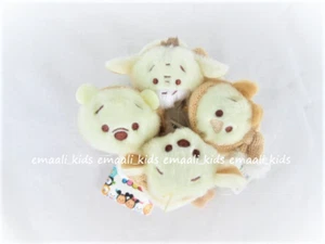 WINNIE THE POOH EEYORE PIGLET ROO TSUM TSUM SET OF 4 WHITE DISNEY STORE JAPAN - Picture 1 of 4