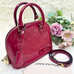 LOUIS VUITTON Monogram Vernis Alma BB Handbag Shoulder Bag 2WAY M90174 KN1 - Picture 1 of 11