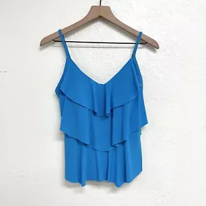 Aqua Green Women’s S Tiered Tankini Swim Top Light Blue - Picture 1 of 8