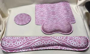 Keyboard Wrist Rest, Mouse Pad, and Coaster Set – Memory Foam and Natural Rubber - Picture 1 of 4