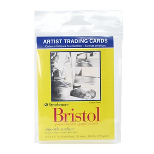 Carte collezionabili Strathmore serie 300 Bristol Artist, superficie liscia, 20 fogli - Foto 1 di 2
