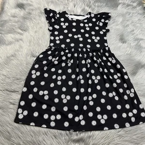 Tucker & Tate Girls Black White Daisy Floral Dress Size 8 - Picture 1 of 11