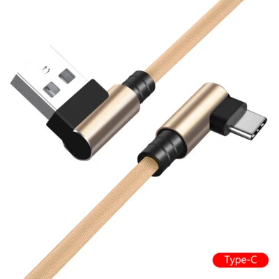 90°RIGHT ANGLE USB TYPE C FAST CHARGER CABLE DATA SYNC FOR SAMSUNG NOTE 10 S9 0 - Image 1 of 4