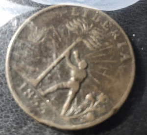 1833 Liberia American Colonization Society Cent - Picture 1 of 2