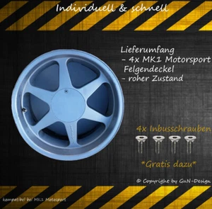MK1 Motorsport Wheel Cap Felgendeckel passend bei MK1 4xNabendeckel Deckel flach - Bild 1 von 3