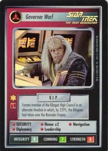 Star Trek CCG Reflections Governor Worf Super Rare Foil SRF - Picture 1 of 1