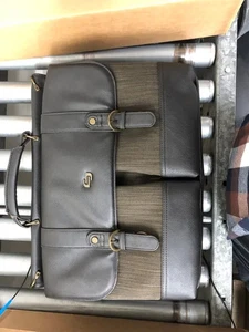 Used-Solo New York Thompson 15.6-inch Laptop Briefcase - Brown/Olive EXE336-3 - Picture 1 of 1
