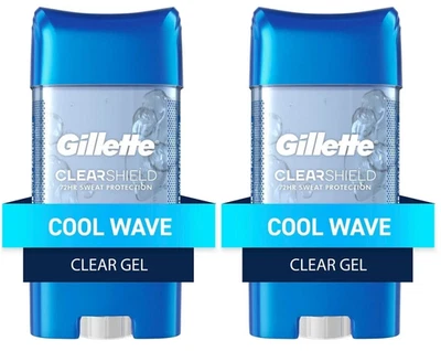 Gillette Cool Wave Men's Antiperspirant and Deodorant Clear Gel - 2 Pack - Image 1 of 4