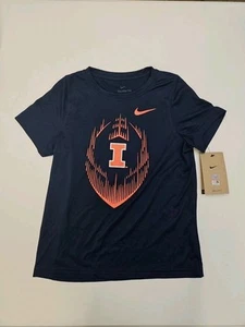 Nike Preschool Legend SS Tee Illinois Fighting Illini Size 6 Navy 💯Free Ship! - Picture 1 of 6
