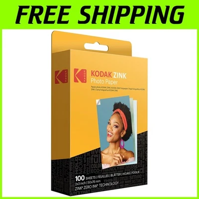 100 Sheets Premium Zink Photo Paper 2x3 - Glossy Finish for Instant Memories - Image 1 of 4