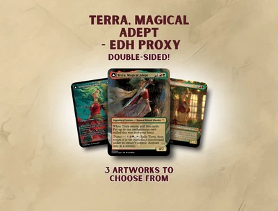 Terra, Magical Adept / Esper - 2 Sided Custom Magic: The Gathering Card - Image 1 of 4