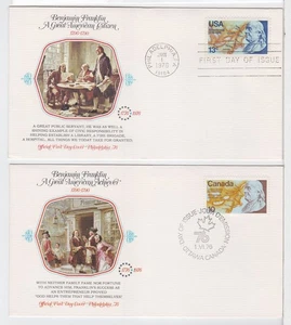 TurtlesTradingPost- Benjamin Franklin 1976 #1690 FDC- Fleetwood USA & Canada - Picture 1 of 2