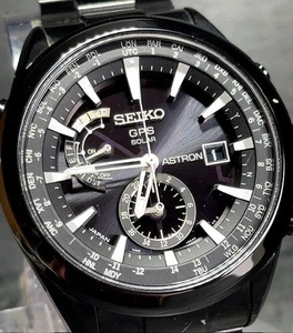 SEIKO ASTRON SBXA007 7X Titanium Black Dial Men's GPS Solar Watch - Picture 1 of 8