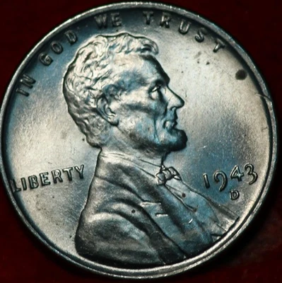 1943-D Denver Mint Steel Lincoln Wheat Cent - Image 1 of 2
