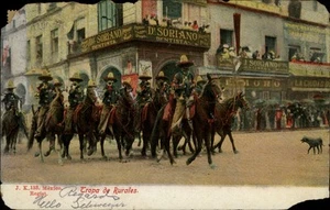 Mexico Tropa de Rurales Horses Musical Band Horseback Dentist Sign Postcard - Picture 1 of 2