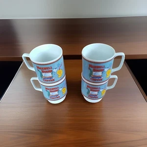 Maxwell House set di 4 tazzine da caffè vintage con piedistallo anni 70 - Foto 1 di 3