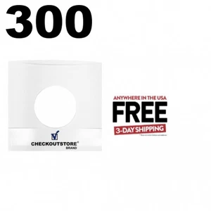 300 COS Paper Record With Hole for 7" Vinyl 45 RPM (Inner Sleeves) **1-3 DAYS - Picture 1 of 3