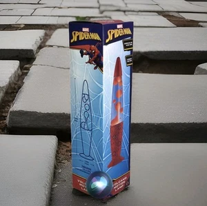 Spiderman Lava Lamp Volcano Motion Red Wax in Blue Liquid Lava Light Marvel - Picture 1 of 11