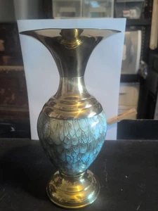 Vintage Messing und Keramik Vase " mittel " - Bild 1 von 4