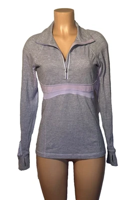 Lululemon Women’s Size (8) Run Full Tilt Half Zip Heathered Lilac - Image 1 of 4