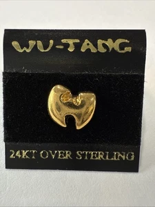 Single Wu Tang Clan Symbol Ohrstecker 24K Gold über 925 Sterling Silber - Bild 1 von 5