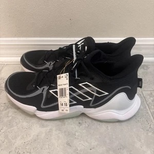 Adidas MAHOMES 1 Impact FLX Men's Training Shoes Black White HQ2074 Size 14 NEW - Picture 1 of 8