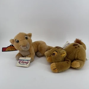Vintage 1994 Disney Store Lion King Simba & Nala 8" Stuffed Animal Plush - Picture 1 of 6