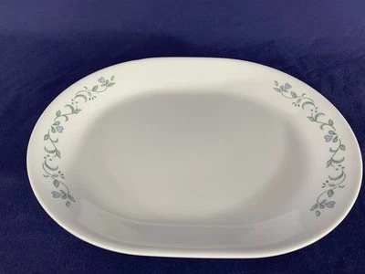 CORELLE Country Cottage ~ Plato para servir 12" floral AZUL, VERDE Y BLANCO Foto 1 de 4