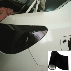 Calcomanía protectora de vinilo con película de tinte para faros traseros de coche negro oscuro - Imagen 1 de 11