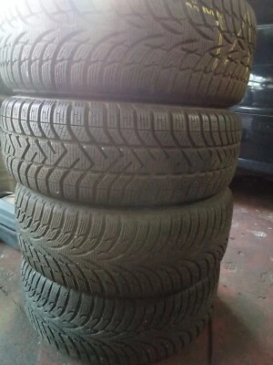 4x Winterreifen GEBRAUCHT KBA 43738 Stahlfelgen 205/55 R16 91H M+S - Bild 1 von 4