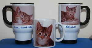 Tabby Kitten Mugs- Ceramic, Plastic or Stainless Steel Travel Mug photo design - Picture 1 of 11